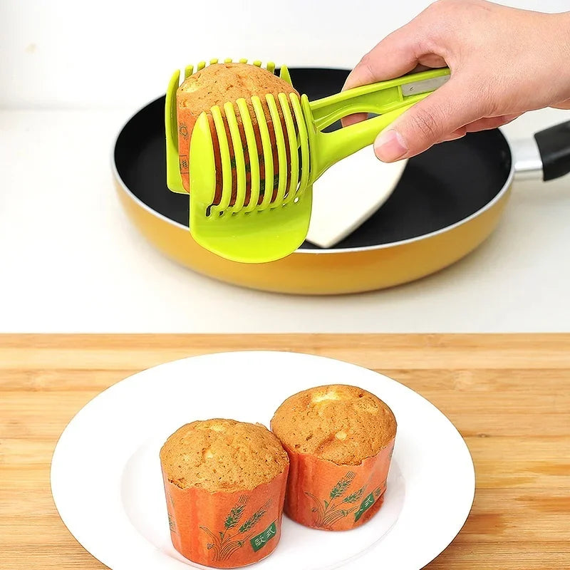 Kitchen Stainless Steel Slicer – Handheld Cutter for Fruits, Vegetables, Oranges, Lemons & Tomatoes