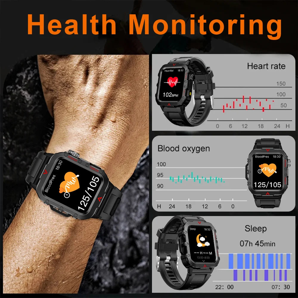 Reloj inteligente LAXASFIT 2024 con llamadas Bluetooth y monitorización de la salud