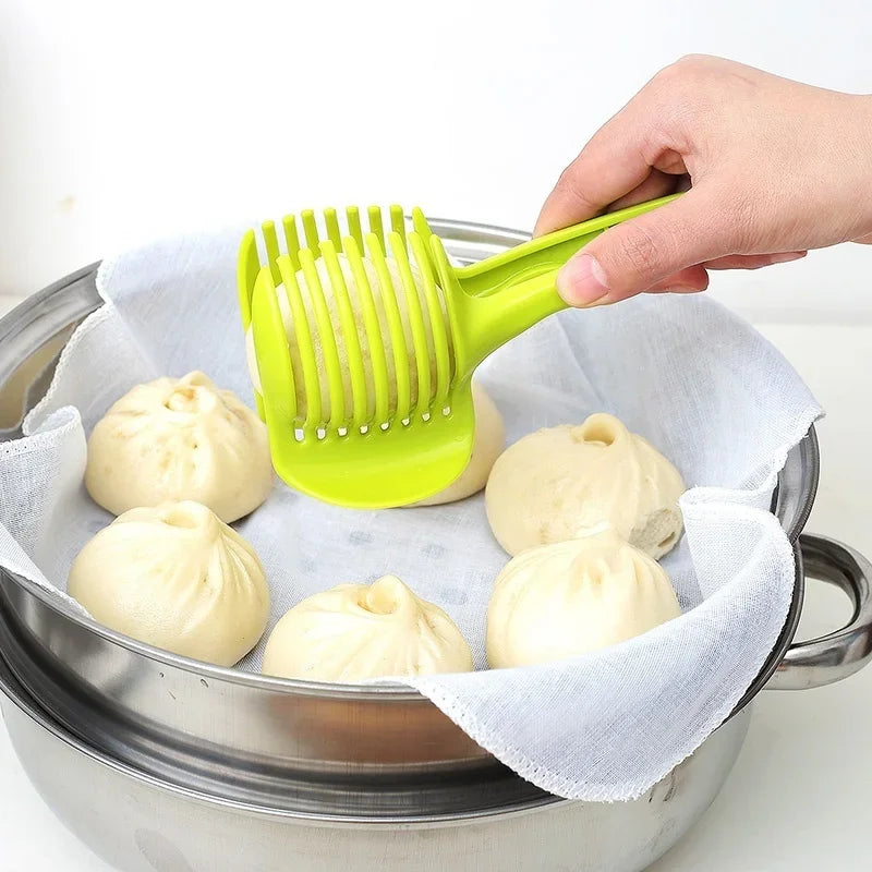 Kitchen Stainless Steel Slicer – Handheld Cutter for Fruits, Vegetables, Oranges, Lemons & Tomatoes