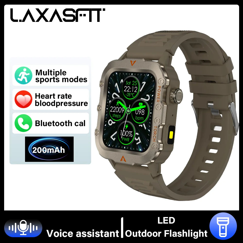 Reloj inteligente LAXASFIT 2024 con llamadas Bluetooth y monitorización de la salud