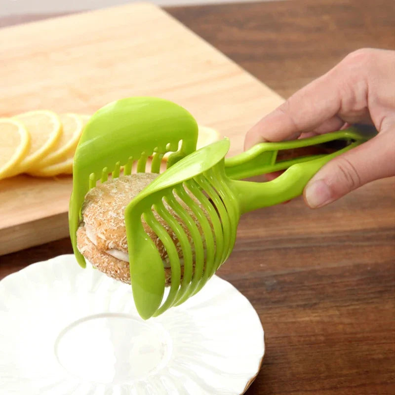 Kitchen Stainless Steel Slicer – Handheld Cutter for Fruits, Vegetables, Oranges, Lemons & Tomatoes