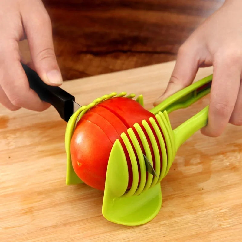 Kitchen Stainless Steel Slicer – Handheld Cutter for Fruits, Vegetables, Oranges, Lemons & Tomatoes