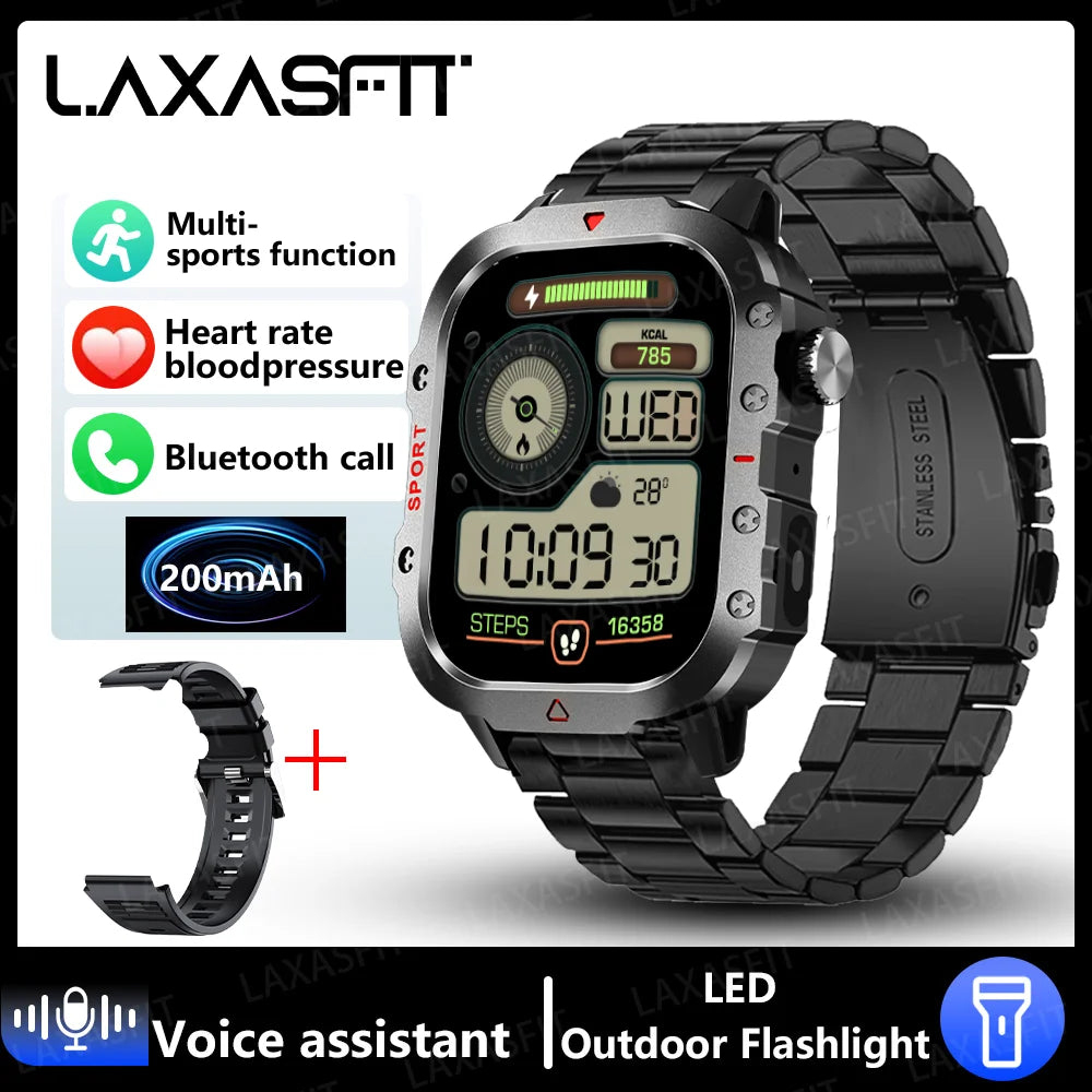 Reloj inteligente LAXASFIT 2024 con llamadas Bluetooth y monitorización de la salud