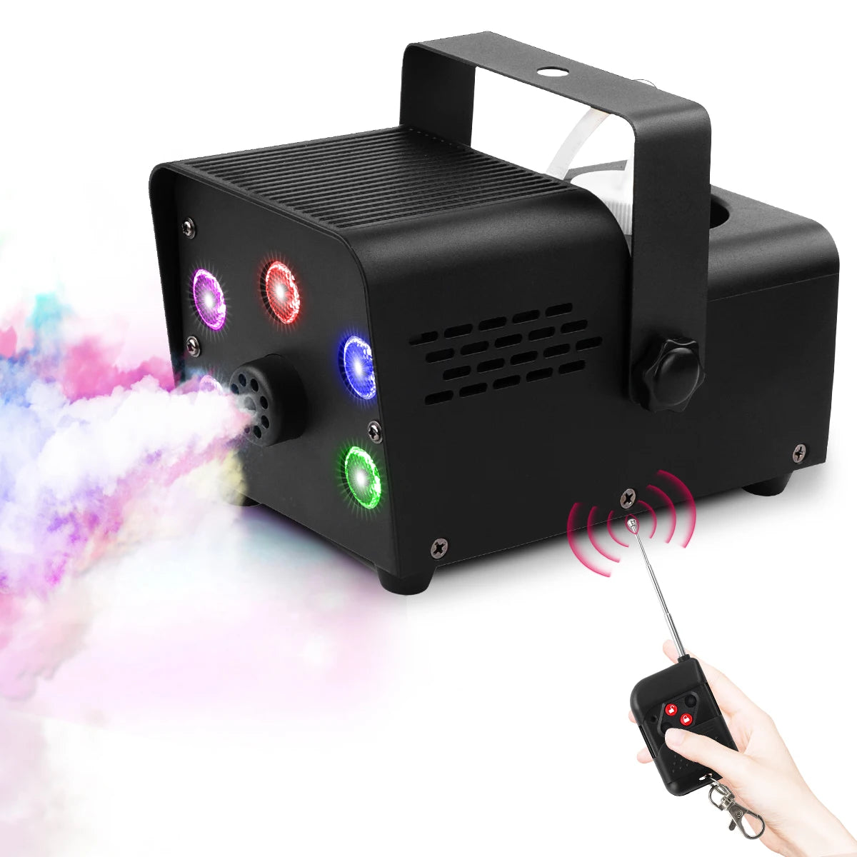 500W Fog Machine – RGB LED Smoke Effect with Wireless Remote for Parties & Stage