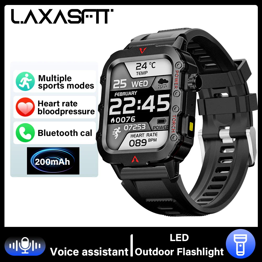 Reloj inteligente LAXASFIT 2024 con llamadas Bluetooth y monitorización de la salud