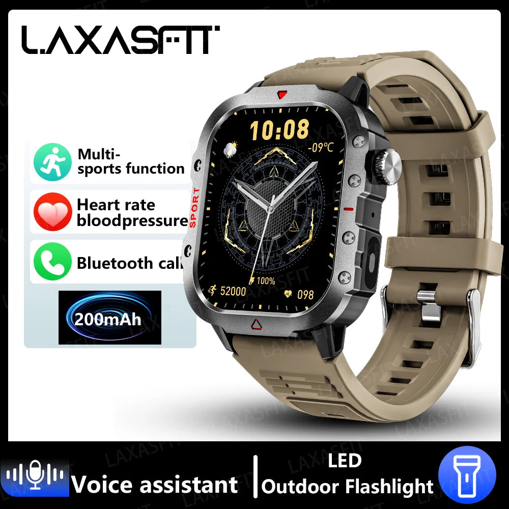 Reloj inteligente LAXASFIT 2024 con llamadas Bluetooth y monitorización de la salud