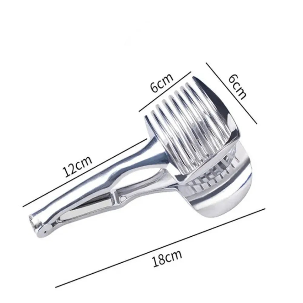 Kitchen Stainless Steel Slicer – Handheld Cutter for Fruits, Vegetables, Oranges, Lemons & Tomatoes