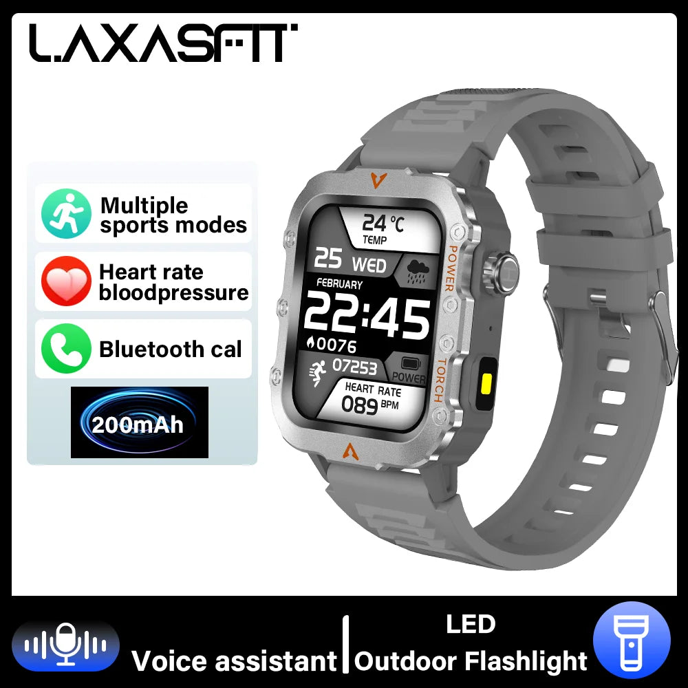 Reloj inteligente LAXASFIT 2024 con llamadas Bluetooth y monitorización de la salud