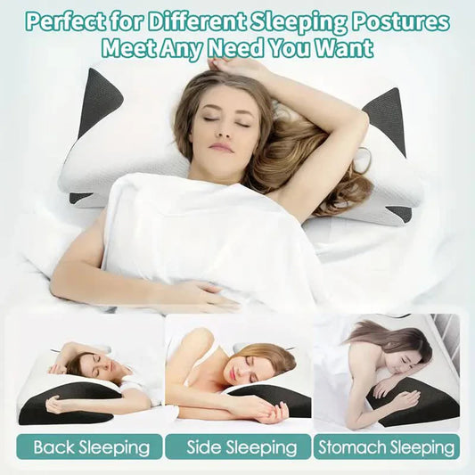 Orthopaedic Memory Foam Butterfly Pillow – Cervical Massage & Comfortable Sleep