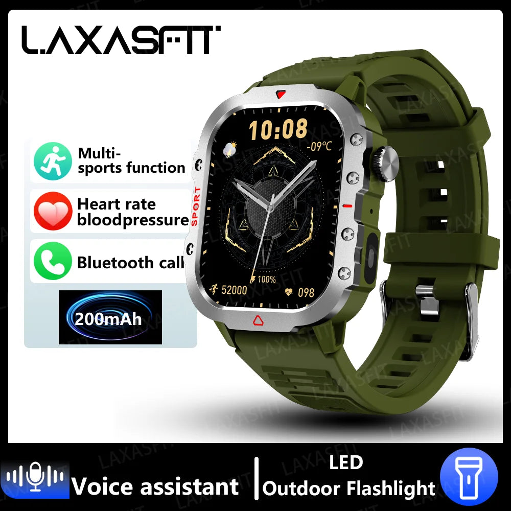 Reloj inteligente LAXASFIT 2024 con llamadas Bluetooth y monitorización de la salud