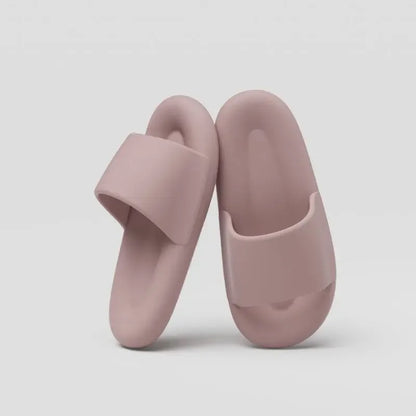 Unisex Indoor Outdoor Pillow Slippers – Quick Dry, Soft Cushion