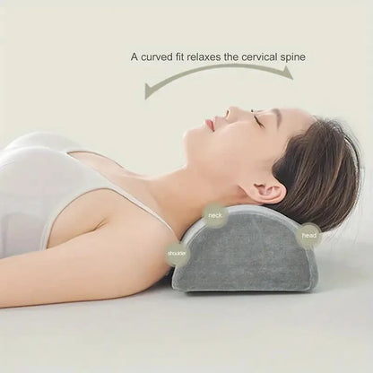 Memory Foam Bolster Pillow – Half Moon Cushion for Office, Home & Travel