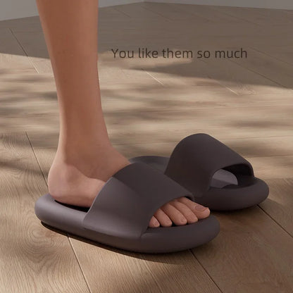 Unisex Indoor Outdoor Pillow Slippers – Quick Dry, Soft Cushion