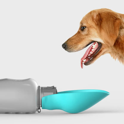 Portable 800ml Dog Water Bottle – Outdoor Leakproof Pet Bowl for Puppies & Large Dogs