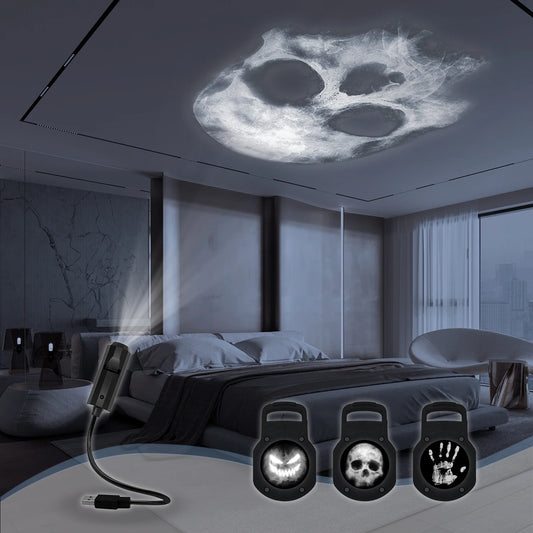 Halloween Skull LED Projection Lamp