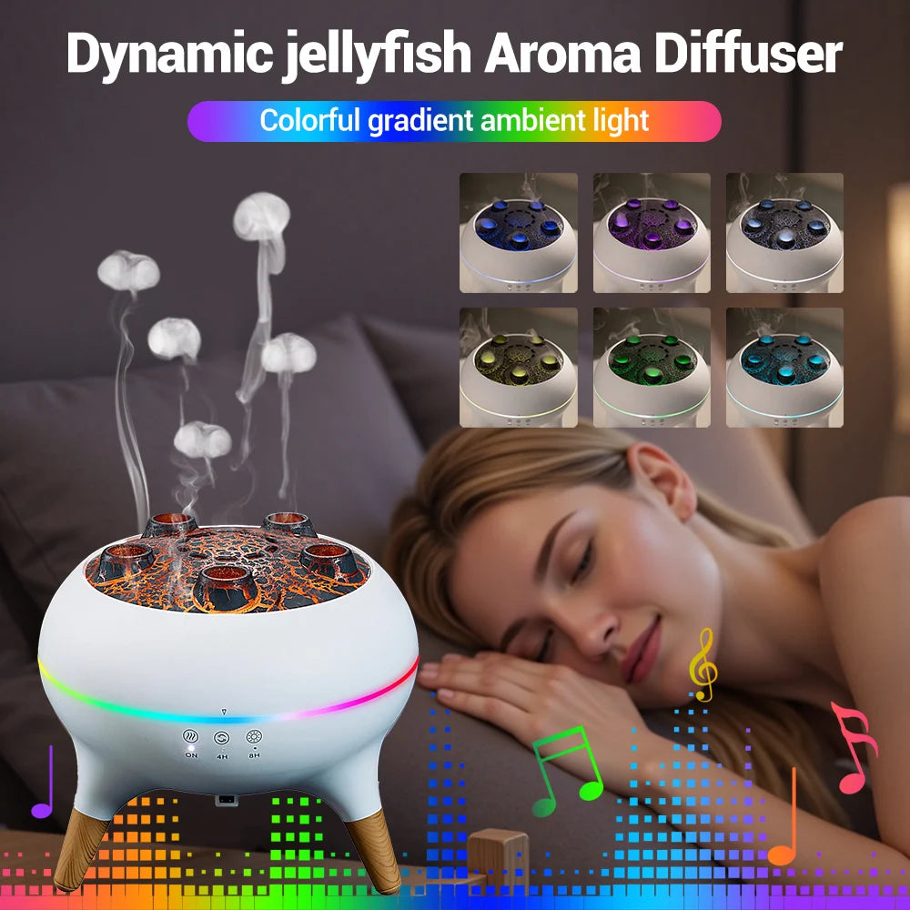 Jellyfish Aroma Diffuser – Ultrasonic Essential Oil Humidifier with Remote