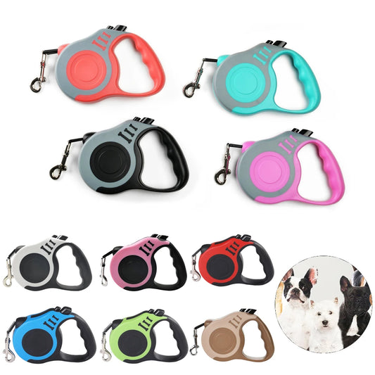 Durable Retractable Dog Leash – 3m / 5m Nylon Lead for Small to Large Dogs & Cats