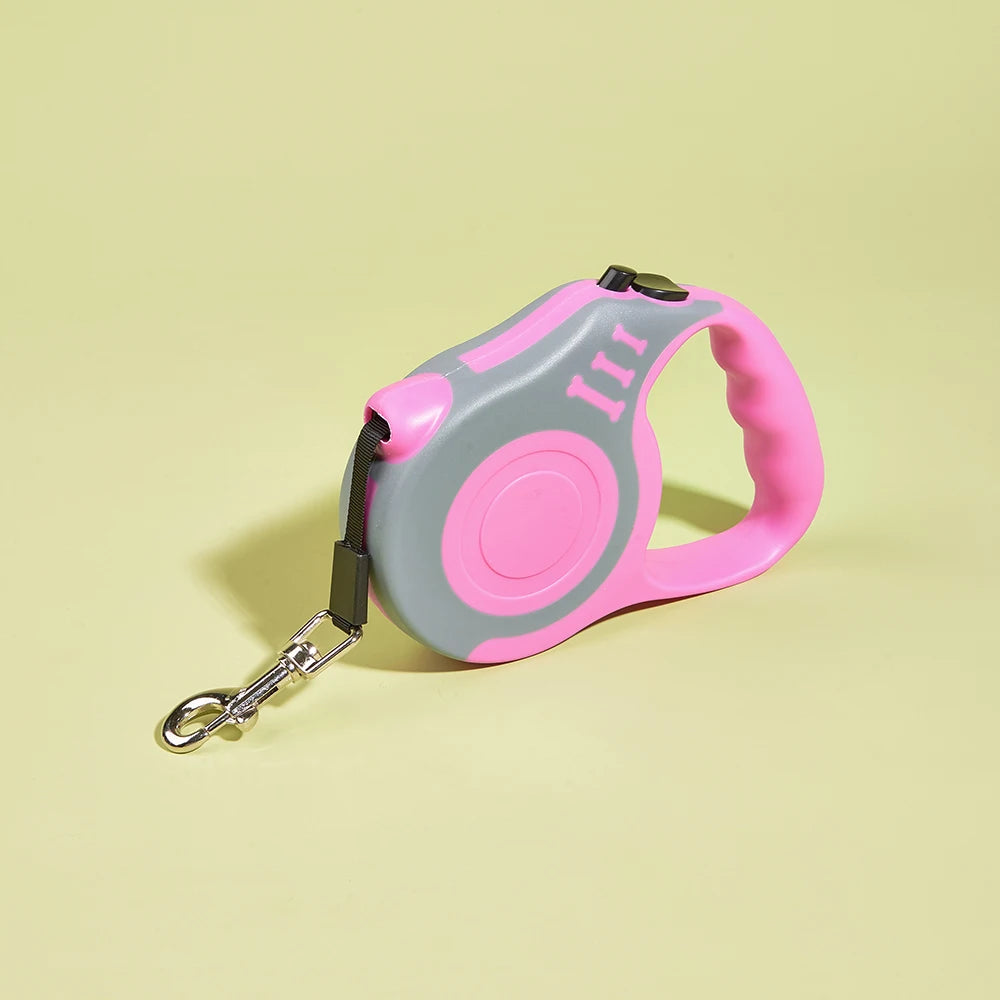 Durable Retractable Dog Leash – 3m / 5m Nylon Lead for Small to Large Dogs & Cats