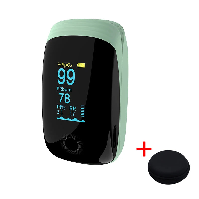Fingertip Pulse Oximeter with Respiratory Rate – Medical SpO2 Monitor, Rechargeable, Adult & Paediatric Use