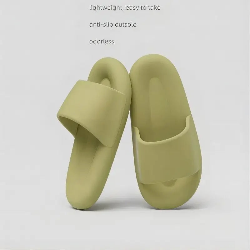 Unisex Indoor Outdoor Pillow Slippers – Quick Dry, Soft Cushion
