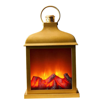 Lámpara LED para chimenea con llama simulada: luz decorativa retro