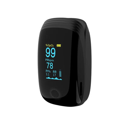 Fingertip Pulse Oximeter with Respiratory Rate – Medical SpO2 Monitor, Rechargeable, Adult & Paediatric Use