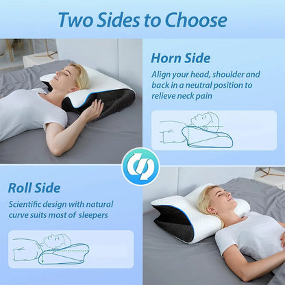 Orthopaedic Memory Foam Butterfly Pillow – Cervical Massage & Comfortable Sleep