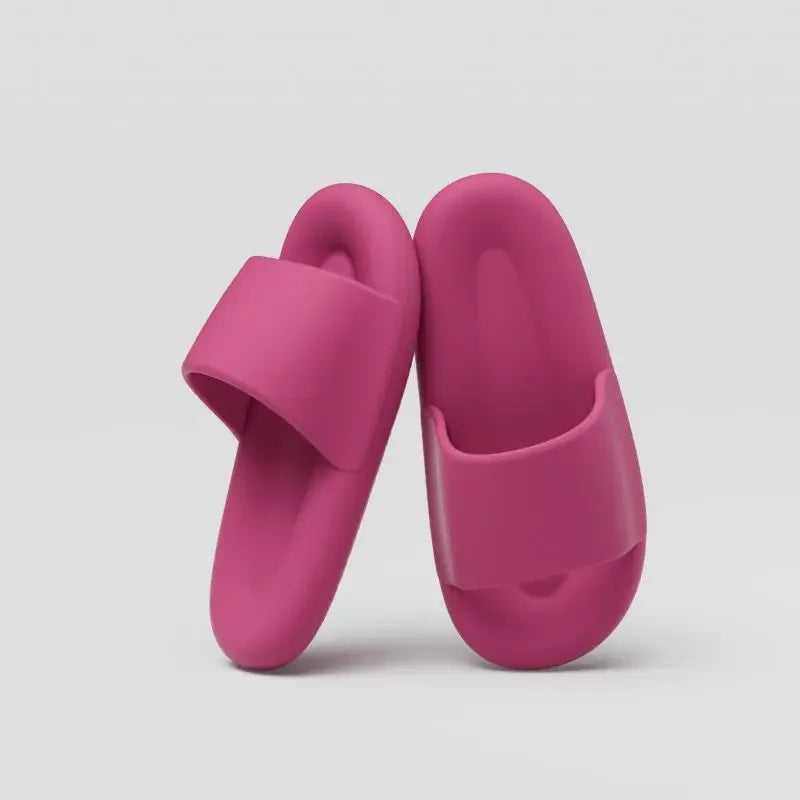 Unisex Indoor Outdoor Pillow Slippers – Quick Dry, Soft Cushion