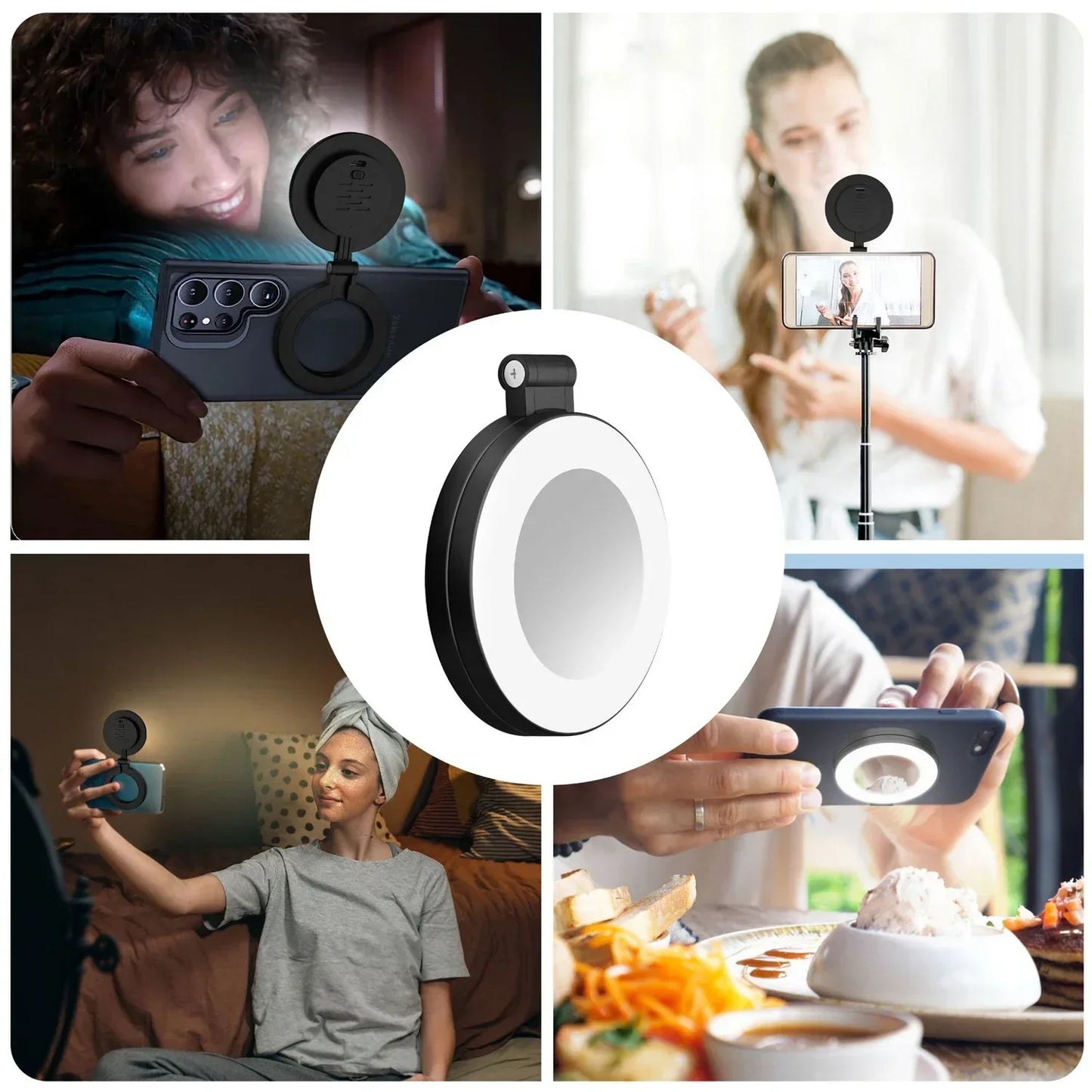SnapLight Pro – MagSafe Magnetic Selfie Ring for Perfect Shots & Touch-Up Makeup Anytime