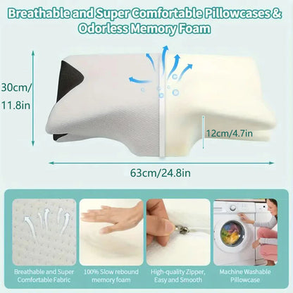 Orthopaedic Memory Foam Butterfly Pillow – Cervical Massage & Comfortable Sleep