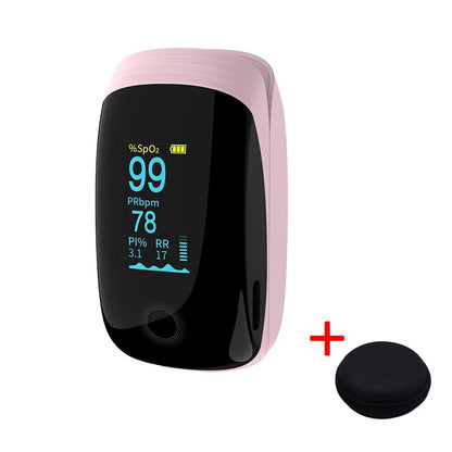 Fingertip Pulse Oximeter with Respiratory Rate – Medical SpO2 Monitor, Rechargeable, Adult & Paediatric Use
