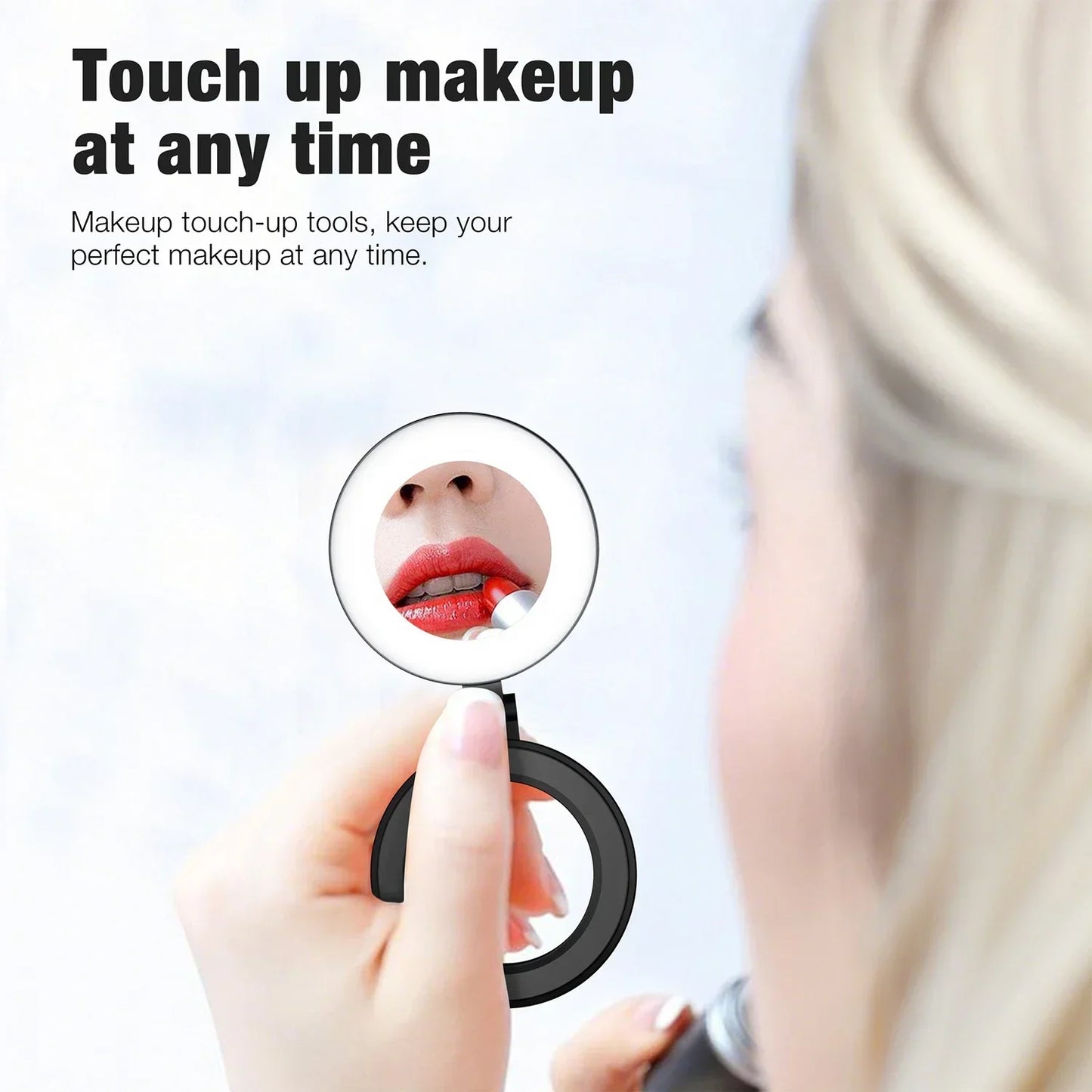 SnapLight Pro – MagSafe Magnetic Selfie Ring for Perfect Shots & Touch-Up Makeup Anytime