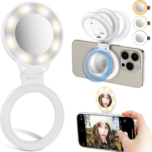 SnapLight Pro – MagSafe Magnetic Selfie Ring for Perfect Shots & Touch-Up Makeup Anytime
