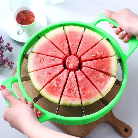 Watermelon Slicer – Stainless Steel Fruit Cutter & Divider for Large Melons and Hami Melon