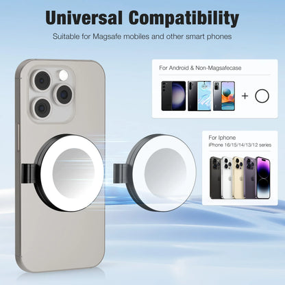 SnapLight Pro – MagSafe Magnetic Selfie Ring for Perfect Shots & Touch-Up Makeup Anytime