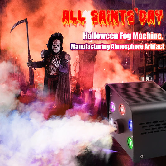 500W Fog Machine – RGB LED Smoke Effect with Wireless Remote for Parties & Stage
