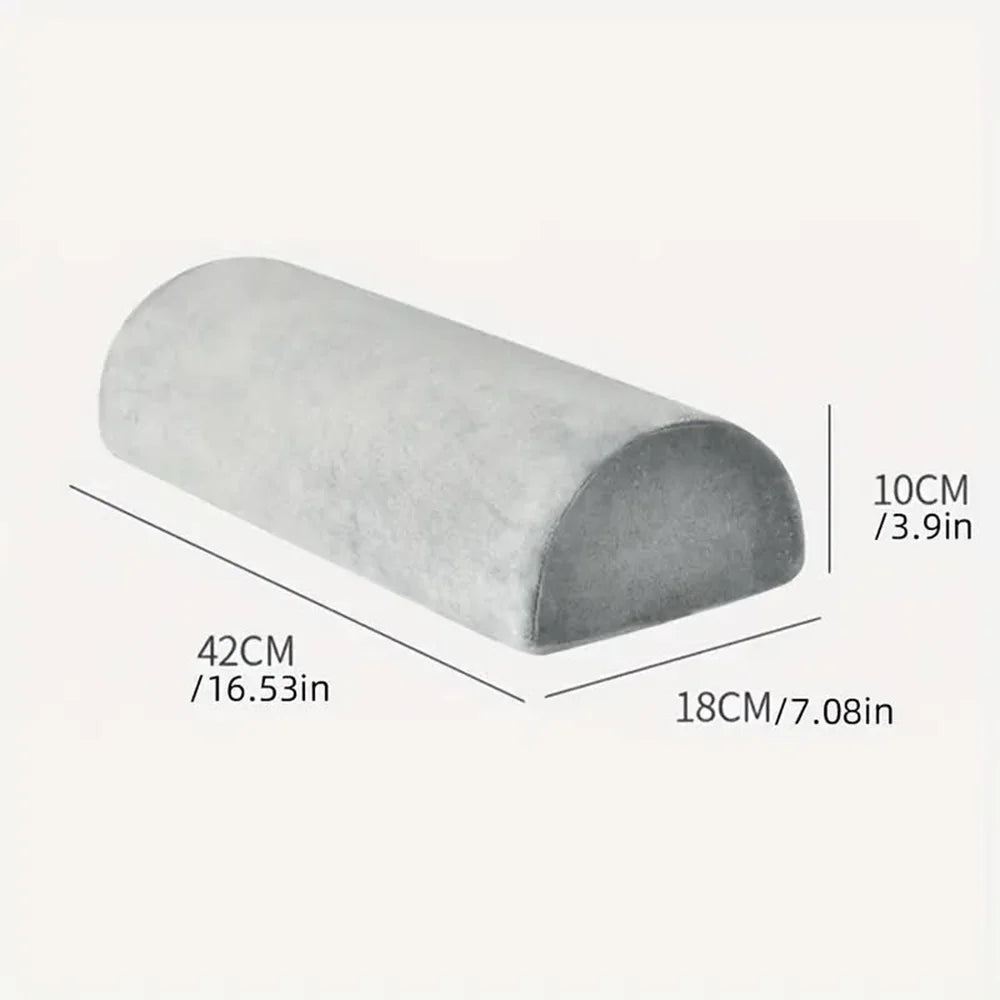 Memory Foam Bolster Pillow – Half Moon Cushion for Office, Home & Travel
