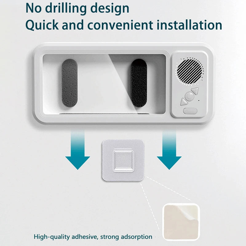 Kitchen & Shower Phone Holder – Waterproof Anti-Fog Wall Mount with Bluetooth Speaker