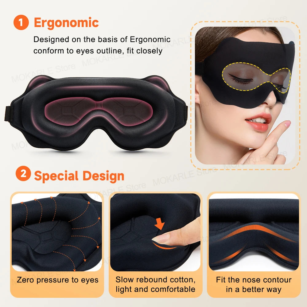 DreamSEO – Premium Sleep Mask – Blocking Eye Mask for Travel & Night Sleep