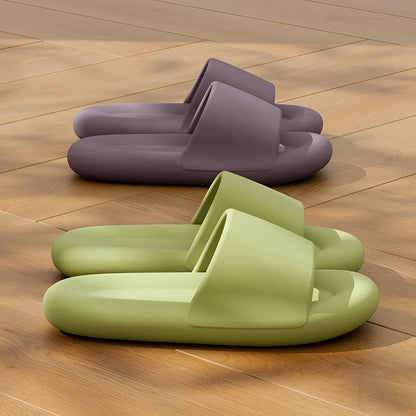 Unisex Indoor Outdoor Pillow Slippers – Quick Dry, Soft Cushion