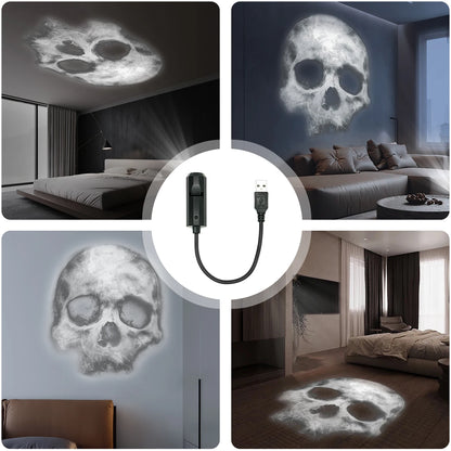 Halloween Skull LED Projection Lamp