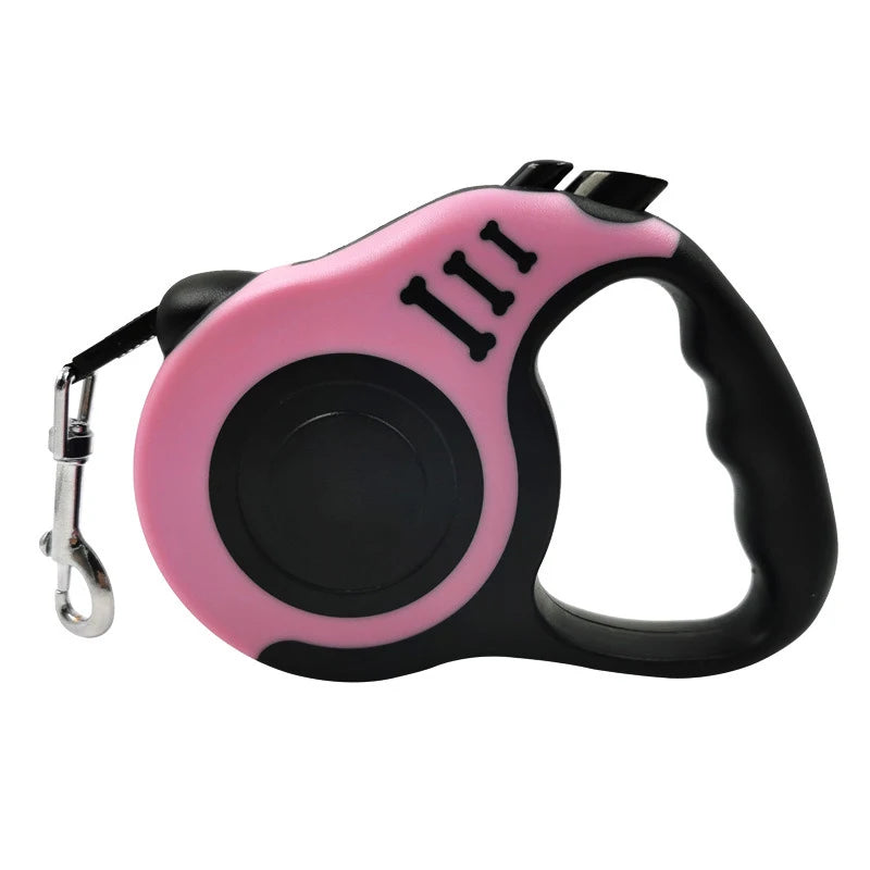 Durable Retractable Dog Leash – 3m / 5m Nylon Lead for Small to Large Dogs & Cats