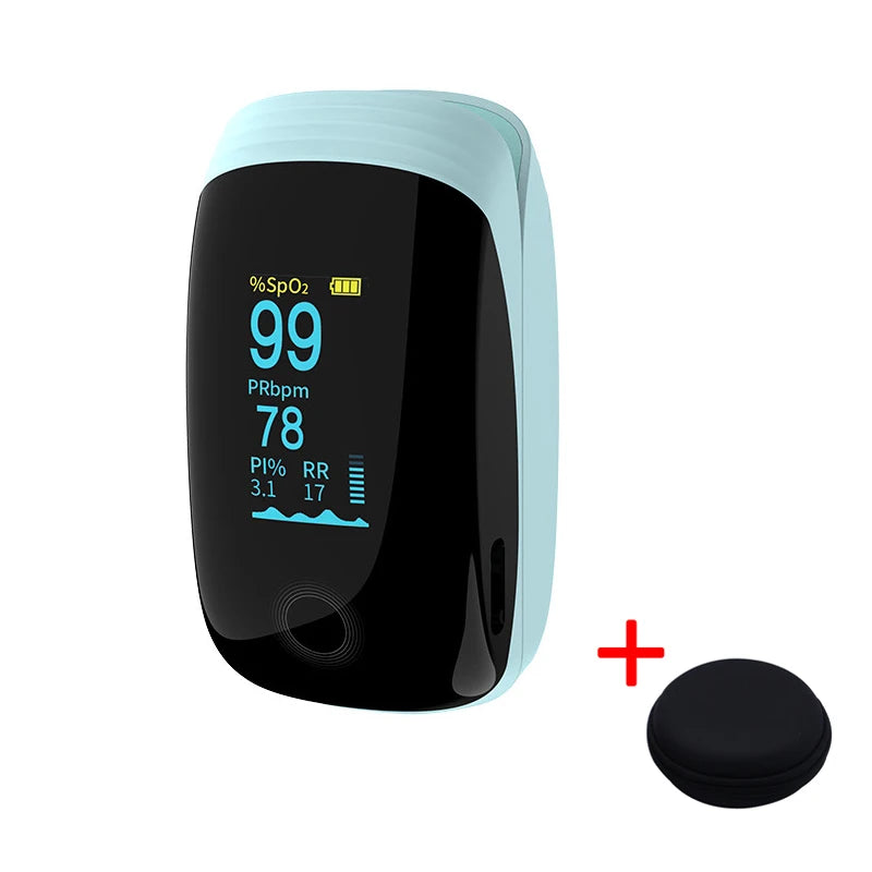 Fingertip Pulse Oximeter with Respiratory Rate – Medical SpO2 Monitor, Rechargeable, Adult & Paediatric Use