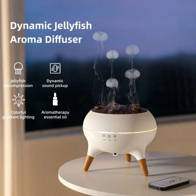 Jellyfish Aroma Diffuser – Ultrasonic Essential Oil Humidifier with Remote