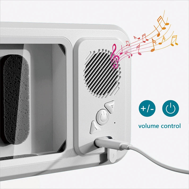 Kitchen & Shower Phone Holder – Waterproof Anti-Fog Wall Mount with Bluetooth Speaker