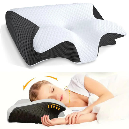 Orthopaedic Memory Foam Butterfly Pillow – Cervical Massage & Comfortable Sleep