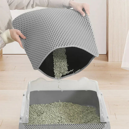 Cat Litter Box Mat – Waterproof Double-Layer Trapping Pad for Mess-Free Floors