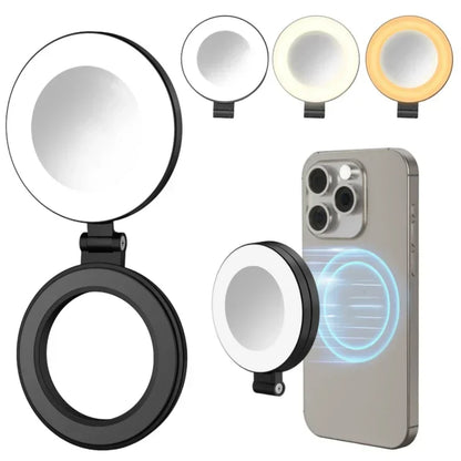 SnapLight Pro – MagSafe Magnetic Selfie Ring for Perfect Shots & Touch-Up Makeup Anytime