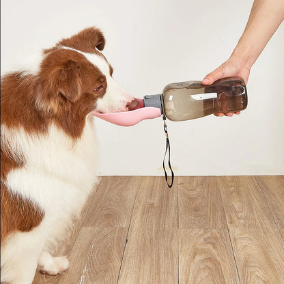 Portable 800ml Dog Water Bottle – Outdoor Leakproof Pet Bowl for Puppies & Large Dogs