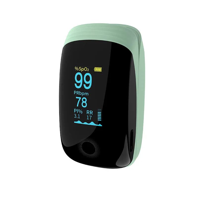 Fingertip Pulse Oximeter with Respiratory Rate – Medical SpO2 Monitor, Rechargeable, Adult & Paediatric Use